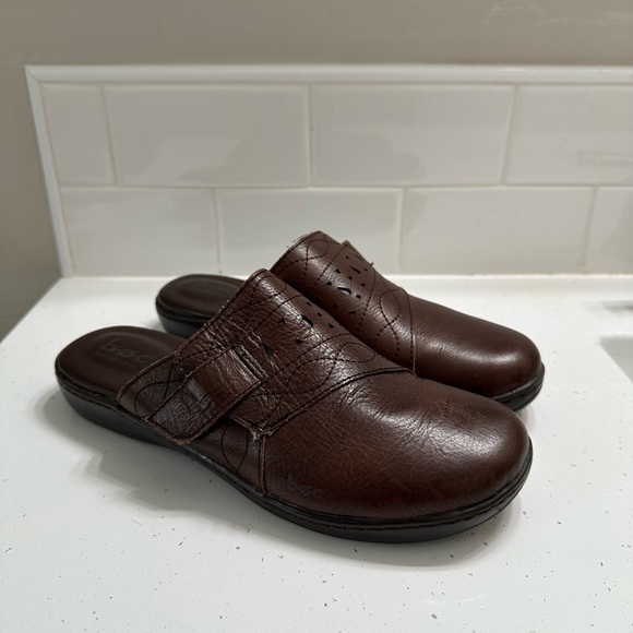 Boc Women’s Born Concepts Mule 7M Brown Leather Slip On Clogs Comfort Shoes Boho - Picture 2 of 9